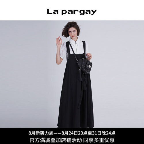 纳帕佳暗黑工装背带显瘦连衣裙