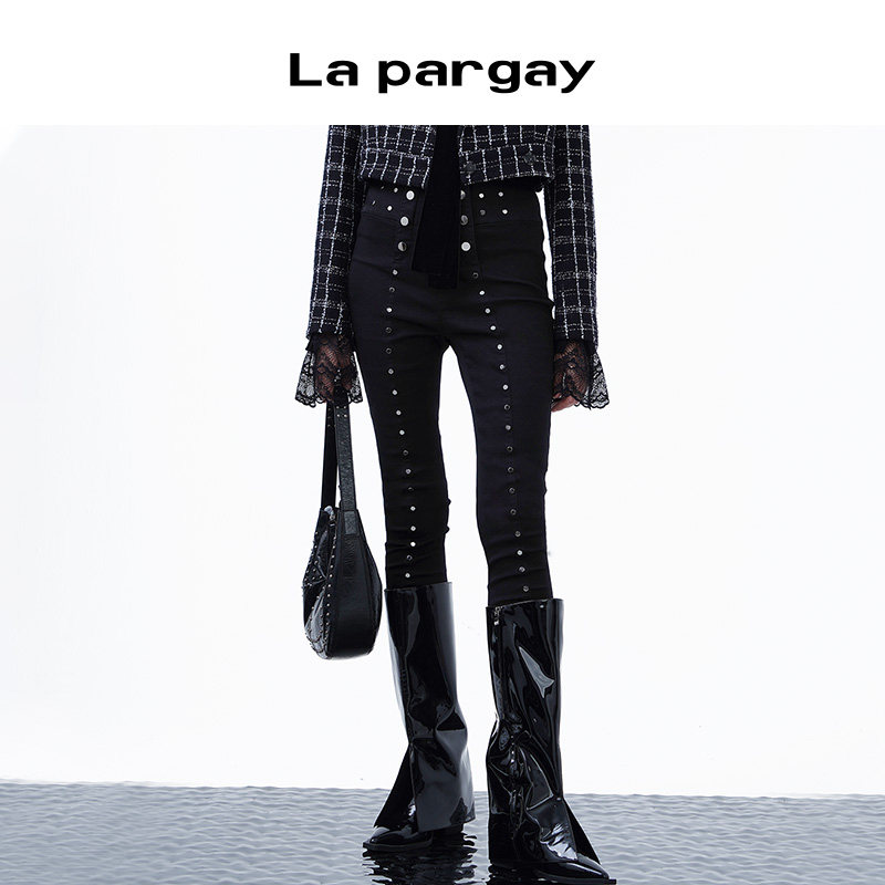 纳帕佳甜酷小脚裤2023秋冬新款女式黑色百搭个性设计感小众休闲裤 - 纳帕佳品牌集合店出品