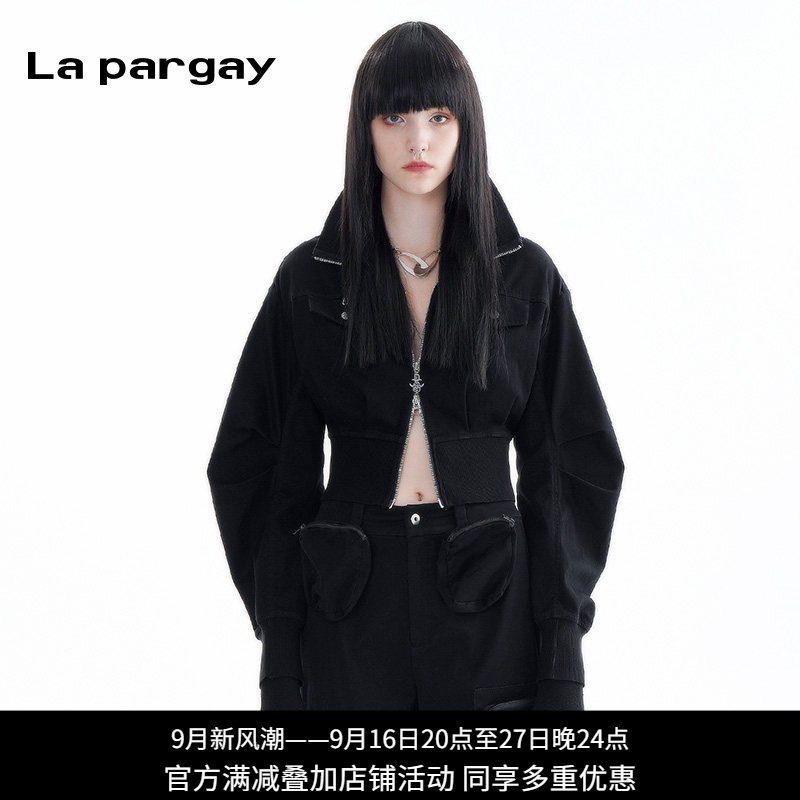 纳帕佳暗黑工装修身短外套女