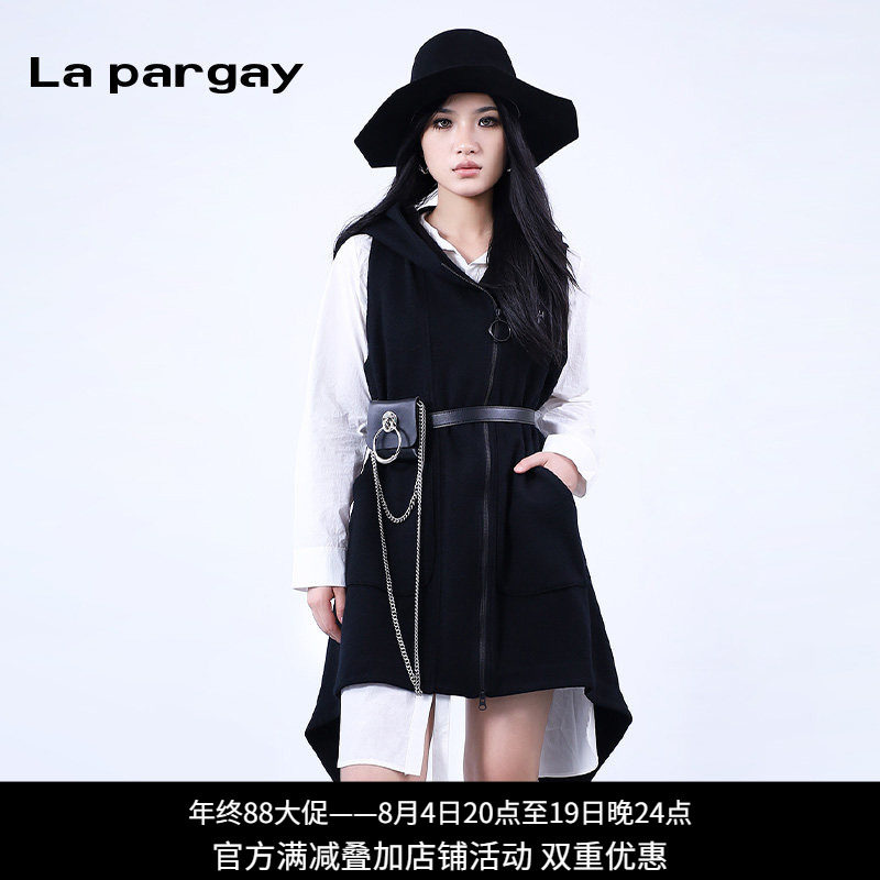 连帽中长款马甲lapargay