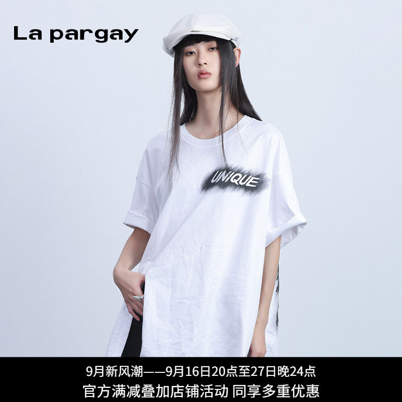 纳帕佳字母印花宽松显瘦T恤女