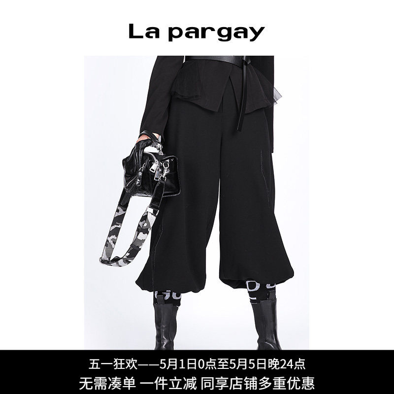 纳帕佳高腰长裤宽松休闲裤秋冬女式黑色休闲裤子有瑕疵介意慎买