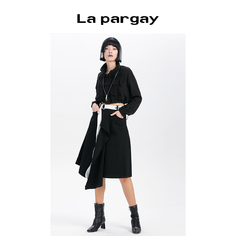黑色两件套长袖外套Lapargay