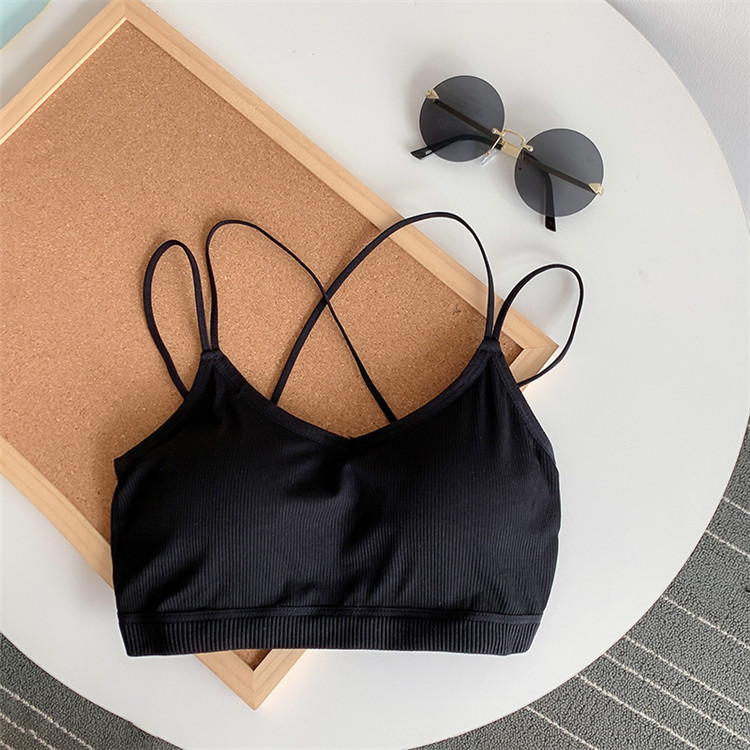 Real shot real price Korean version beautiful back suspender waistcoat without steel ring gathered to wrap the breast and wipe the breast girl's underwear