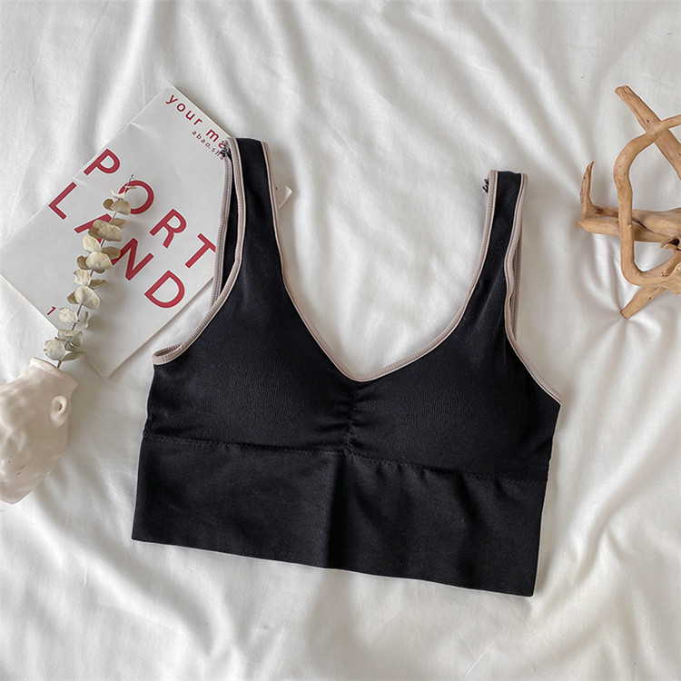 Real shot real price ~ Korean beautiful back suspender waistcoat sexy open back versatile with chest mat