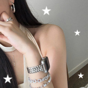 CA. 不锈钢applewatch金属表带适用于苹果手表iwatch11s10 水滴