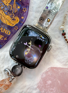 CA《幻琉星》古银手作水晶手链款原创iwatch表带适用于applewatch