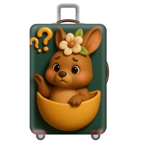 蛋壳动物4松鼠弹力箱套拉杆箱旅行旅游登机行李皮箱保护罩防尘袋