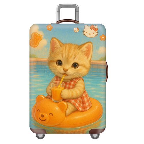 游泳系列10猫咪弹力箱套拉杆箱旅行旅游登机行李皮箱保护罩防尘袋