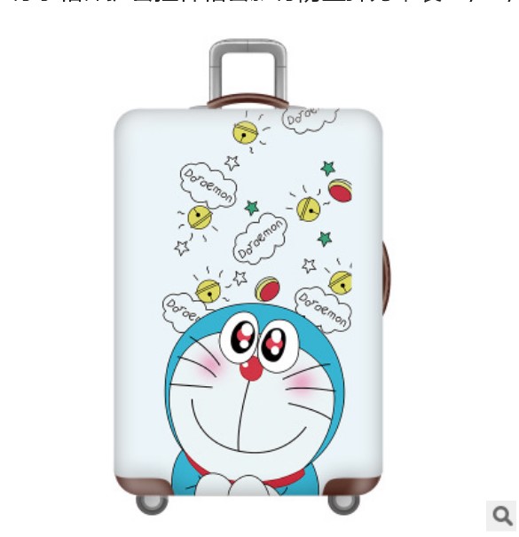可爱蓝色叮当猫弹力箱套拉杆箱旅行旅游登机行李皮箱保护罩防尘袋