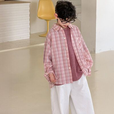 棉小铺男童衬衫儿童春季韩版2026