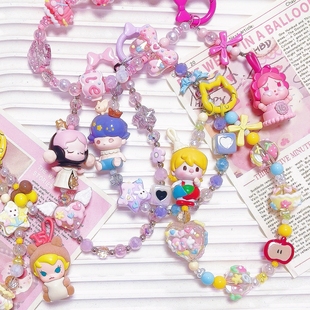 泡泡周年可爱萌粒百搭多巴胺简约爆款 正版 手机挂链钥匙链 原创