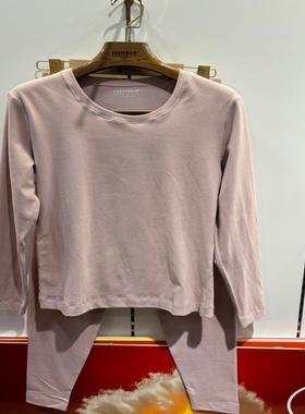 喜姿婷亲肤暖棉秋衣秋裤圆领女士保暖套装纯色薄款打底衣34218