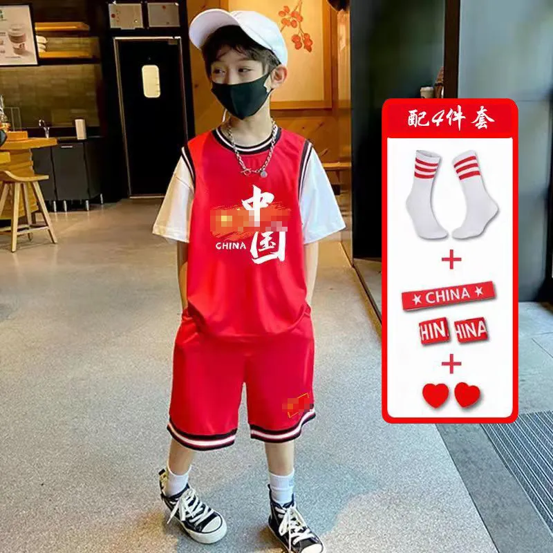 儿童篮球服套装短袖男女套装