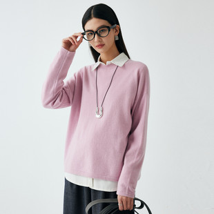 PALUOPO ET2F8158R 帕罗山羊绒圆领女衫