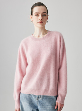 PALUOPO/帕罗秋冬圆领百搭软糯羊绒打底针织衫女ET2F8257R