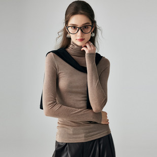 PALUOPO 女ET2F2255M 帕罗秋冬高领纯色舒适柔软百搭针织打底衫