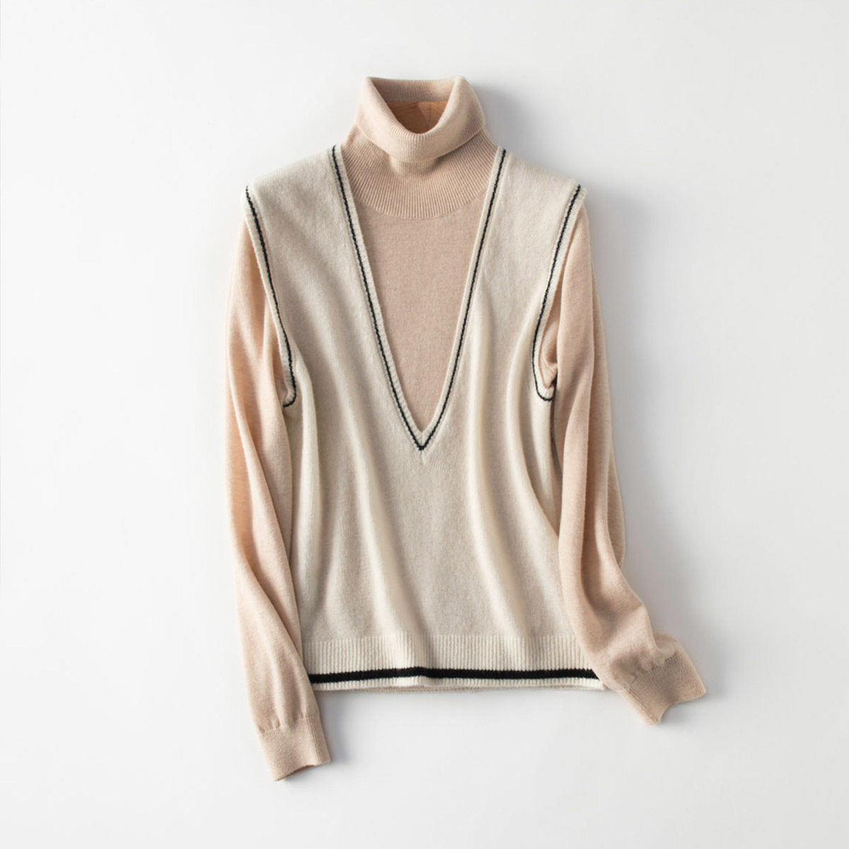 PALUOPO/帕罗绵羊毛女马甲ET2F9395Y-A