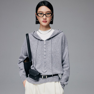 PALUOPO/帕罗山羊绒连帽女衫ET23222R