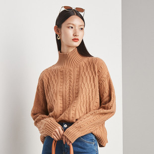 PALUOPO/帕罗山羊绒高领女衫ET21267R-B