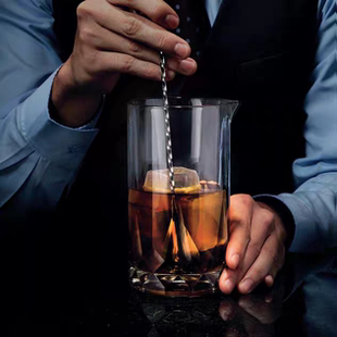 日式 水晶捷克纹纹刻花搅拌杯625ml