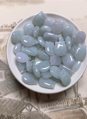 翡翠玉天然钱袋DIY散件