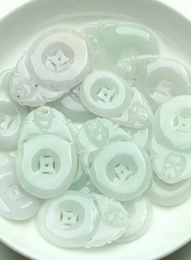 天然翡翠缅甸玉器福在眼前吊坠散件饰品diy饰品手工配件玉石挂件