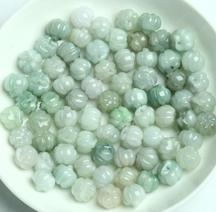 正品缅甸天然翡翠南瓜散珠a货南瓜吊坠散件diy配件玉石材料批