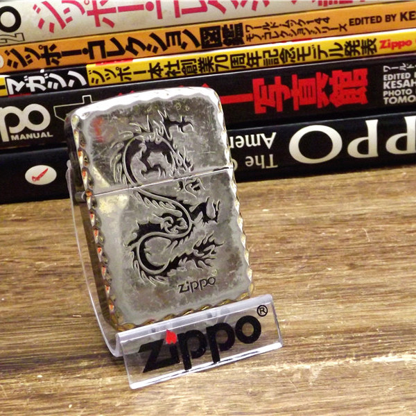 二手Zippo12年镀金蚀刻1941复刻神龙正品美国防风打火机原装进口