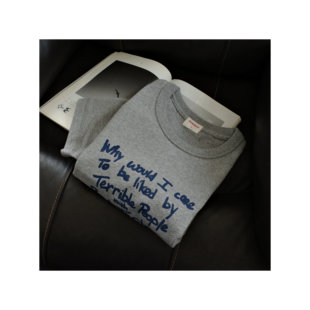 过载商店 taste 复古浅胡椒柔软磨毛重磅纯棉丝网印刷短袖 bad