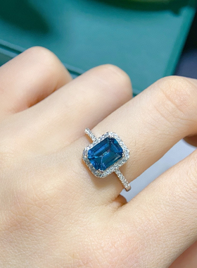 s925纯银欧美小众设计托帕石微镶彩宝彩色天然宝石个性气情人节