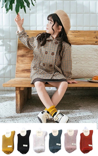 朴语袜子童袜冬季儿童袜子保暖羊毛袜花边公主袜时尚中筒潮袜2917