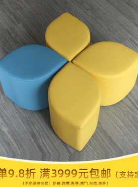 北京时尚沙发凳换鞋凳服装店鞋店皮艺叶子凳软包坐凳定制多色可选