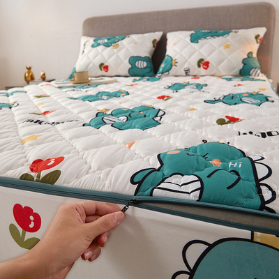 六面全包床笠拉链式加厚夹棉床罩乳胶垫专用席梦思防尘保护套