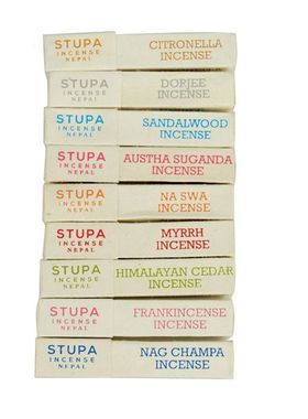 正宗尼泊尔进口手工藏香STUPA天然植物香线香15支10厘米静心冥想
