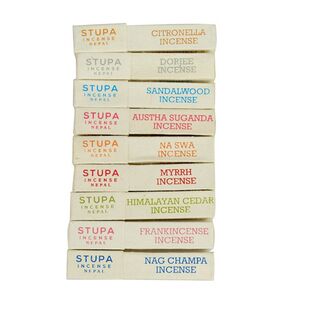 正宗尼泊尔进口手工藏香STUPA天然植物香线香15支10厘米静心冥想