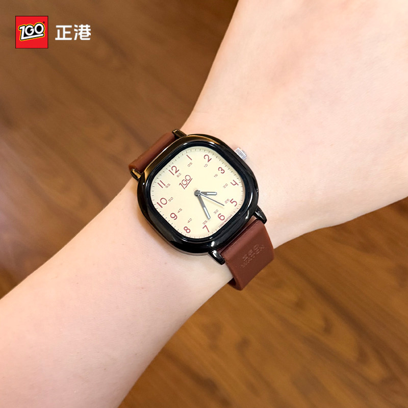 正港复古小方块手表女款 初高中学生电子表男生只看时间生日礼物