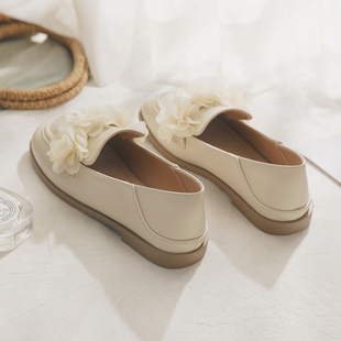 配裙子 晚晚温柔英伦风小皮鞋 法式 女 两穿单鞋 春秋季 羊皮版 新款