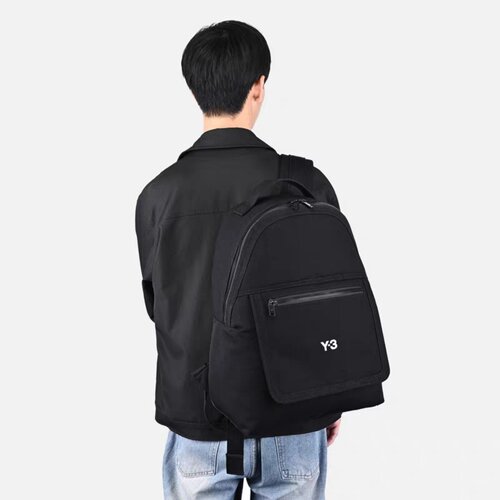 旅行y-3新潮学院风黑色登山背包