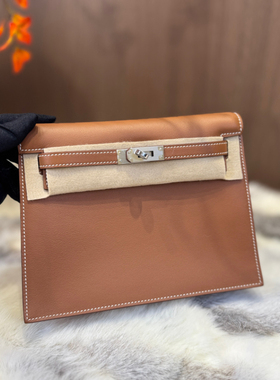 纯手工蜡线凯莉danse跳舞包Swift皮单肩斜挎女包22棕色银扣