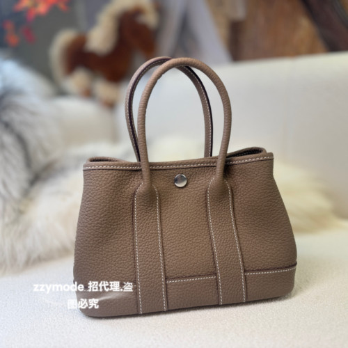 Garden Party mini 花园包 23cm 大象灰 18 Etoupe Negonda 牛皮