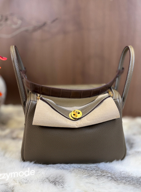 全手工蜡线缝制LD 大象灰拼皮金扣手提包单肩斜挎包 Touch 玲迪包