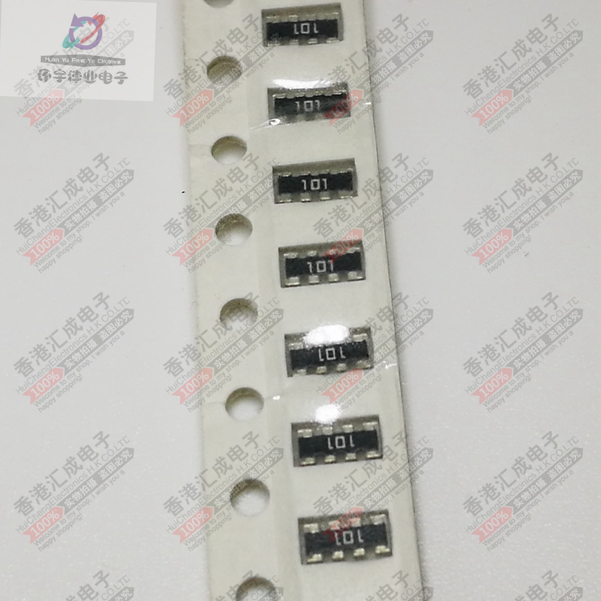 YC164-JR-07100RL 100R  100欧姆  8P4R 0603X4 5%贴片排阻 原装