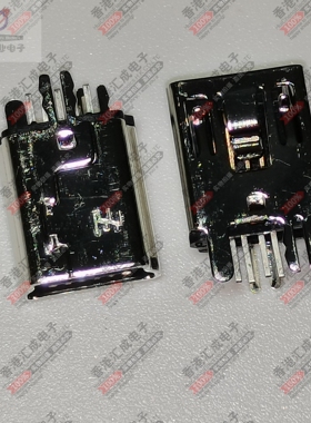 2041517-1 MINI USB RCPT V/T DIP B TYPE 30u Au 原装