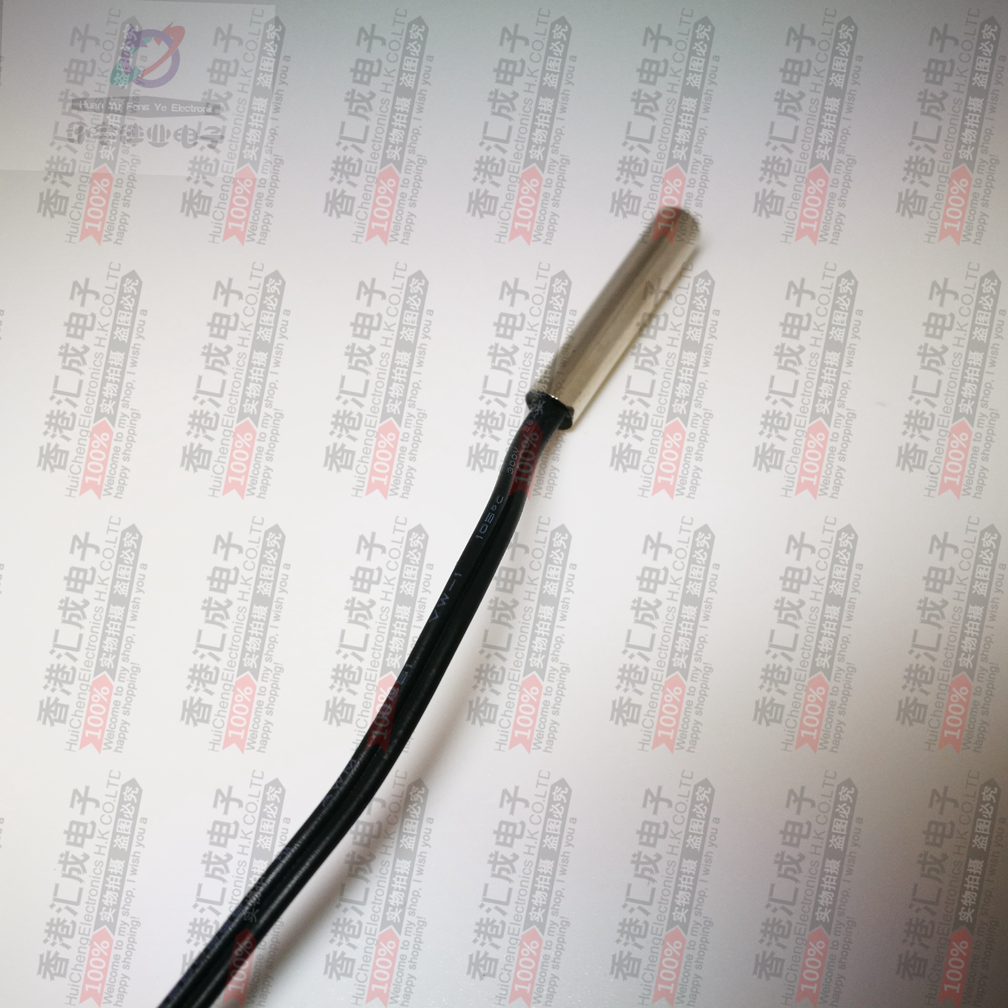 温度传感器NTC 3950B值 10K 1% 线长2M 温度探头5X25MM