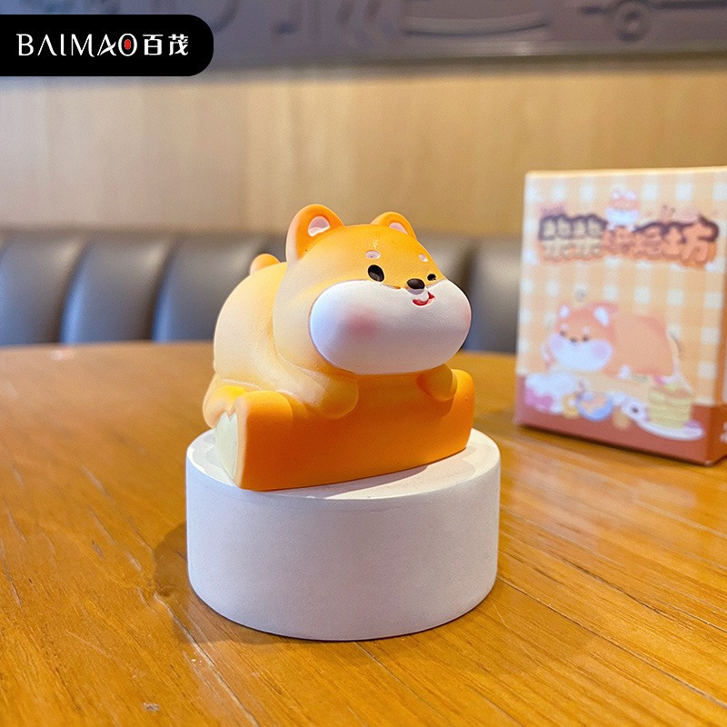 百茂可爱卡通小熊桌面摆件厚底增高装饰品治愈系萌物