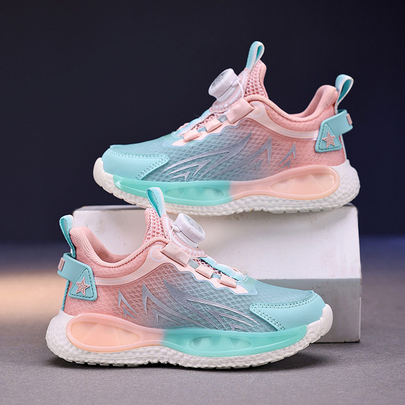 女童鞋子夏季新款儿童网面透气运动鞋中大童女孩旋转扣跑步鞋,运动鞋new,童鞋/青少年鞋,淘宝优惠券,粉丝福利购,淘宝优惠卷