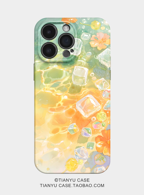 水彩冰屿 适用于iPhone17/16promax手机壳华为p70/p80pro小米1/15软opporeon14一加ACE3V/X60苹果14荣耀300
