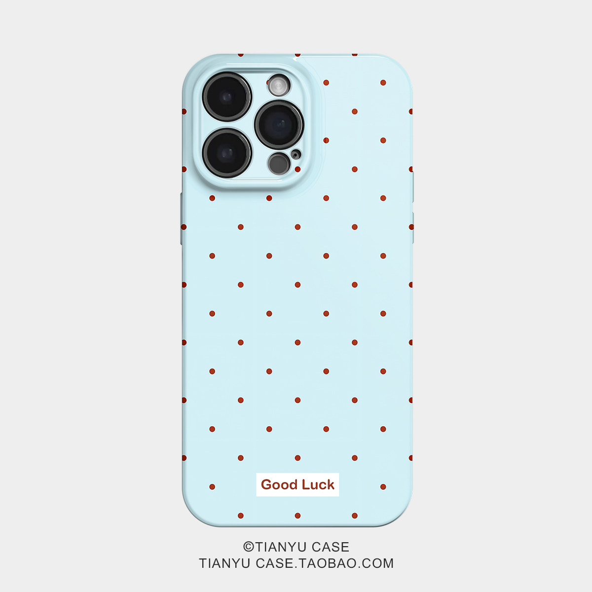 奶蓝波点 ins小清新适用苹果iphone17手机壳华为pura70小米15荣耀x50红米k80高级感小众vivox200新款一加ACE5