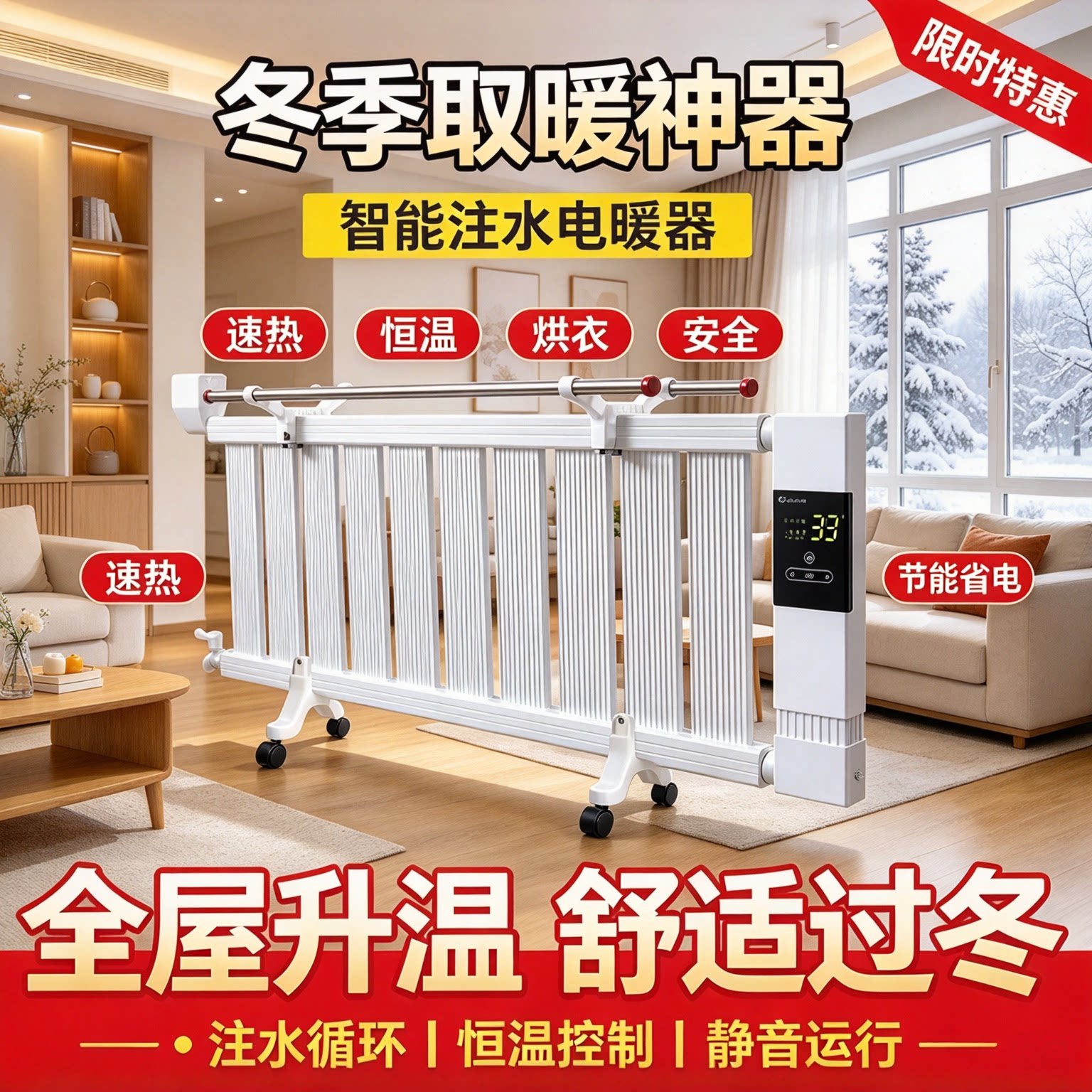 卫生间暖气片速热电暖气片耐腐蚀